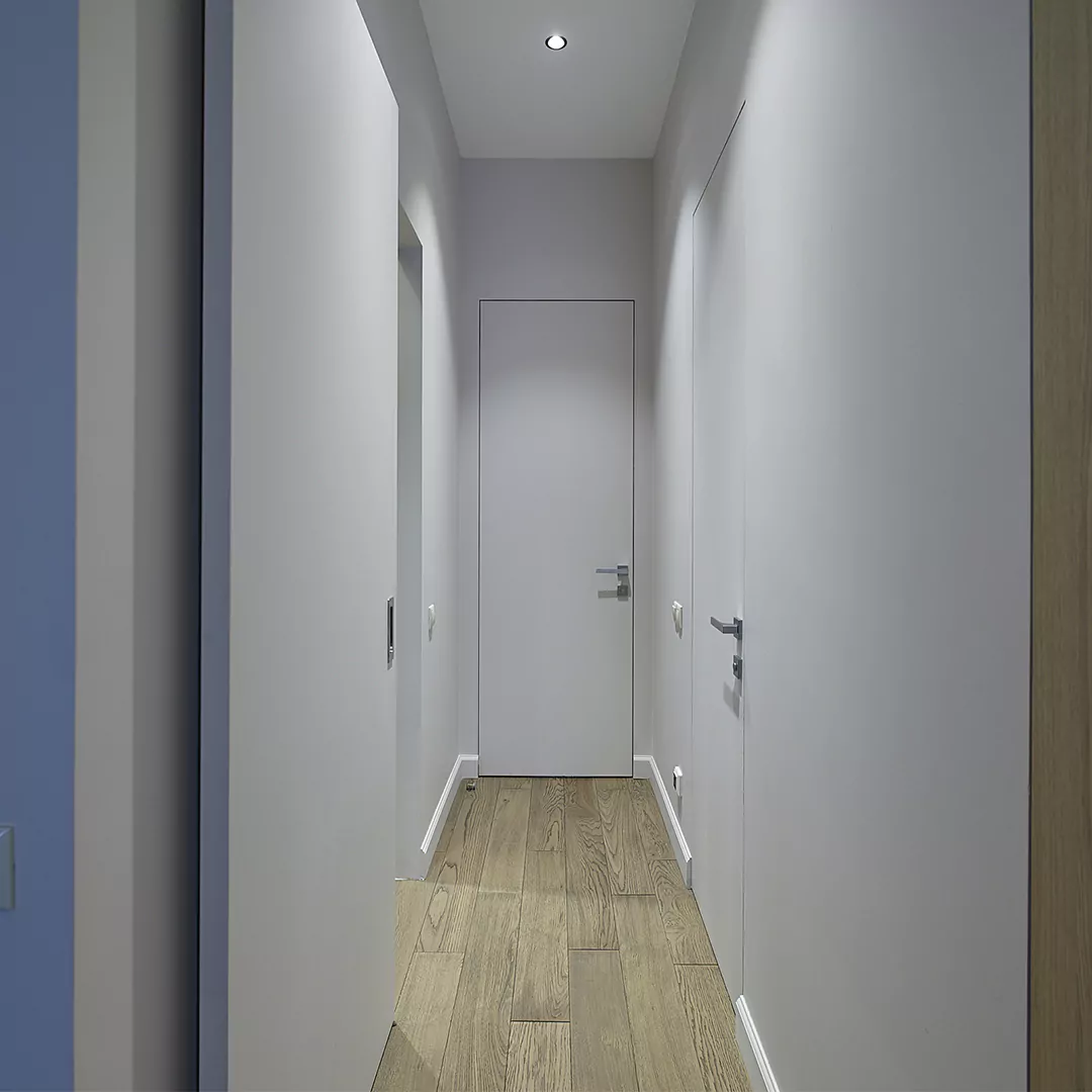 Скрытые раздвижные и распашные двери  для современной квартиры